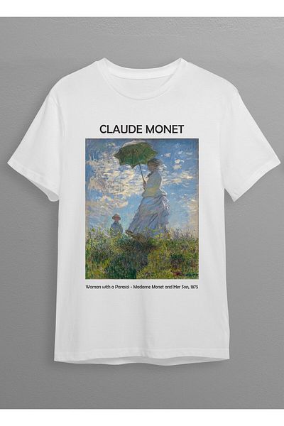 Hilosh Μπλουζάκι Unisex με στάμπα Claude Monet Stroll HC02