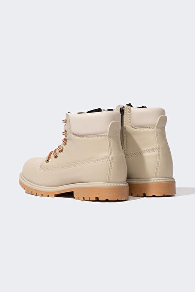 DeFacto Κοριτσίστικες μπότες από συνθετικό δέρμα με κορδόνια και φερμουάρ με οδοντωτή σόλα B8423a823wn