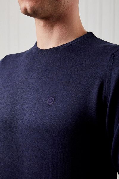 Diandor Men's O Neck Wool Plain Knitwear Sweater A.LACİ