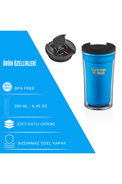 Star Termos Star Mug 250 ml Opak Seri - Beyaz ( Piknik Kamp Outdoor Ofis Otel...