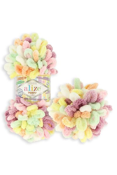 Alize Νήμα πλεξίματος χεριών Puffy Color 5 Συσκευασία 100 gr 9 mt Finger Knitting νήμα