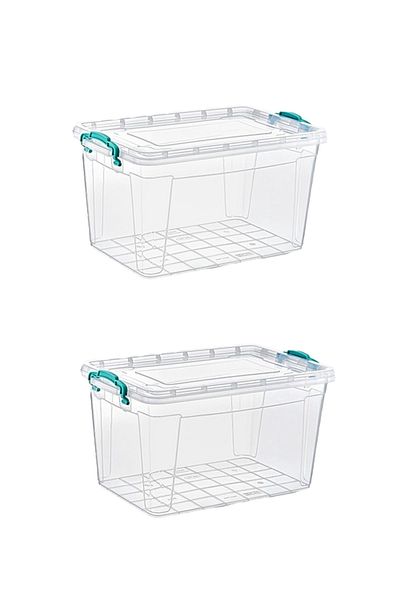 Polytime 2 Pieces 30 Liter Rectangular Multi Box Storage Box - E-508-2