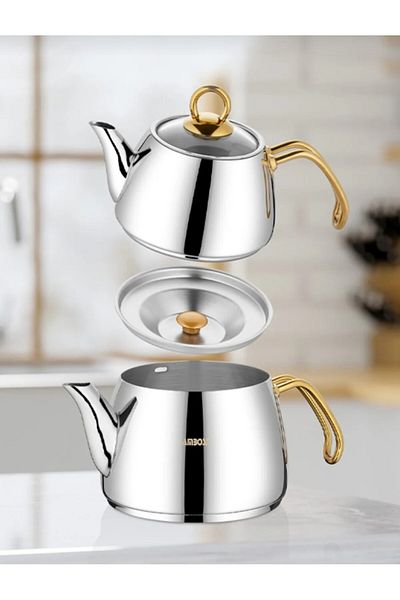 Midas amboss medium size teapot with gold handle