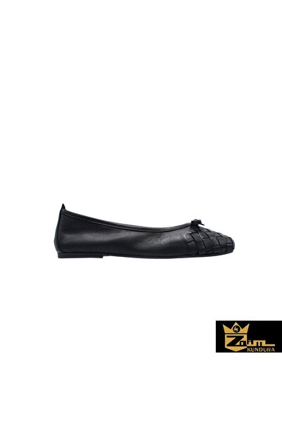 Zaim Kundura Women's Black Genuine Leather Shoes505320520-1