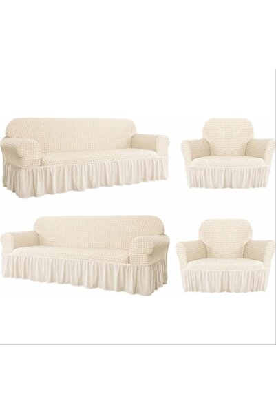Bright Home 3311 مجموعة - غطاء أريكة وأريكة وأريكة سرير، غطاء مقعد مطاطي
