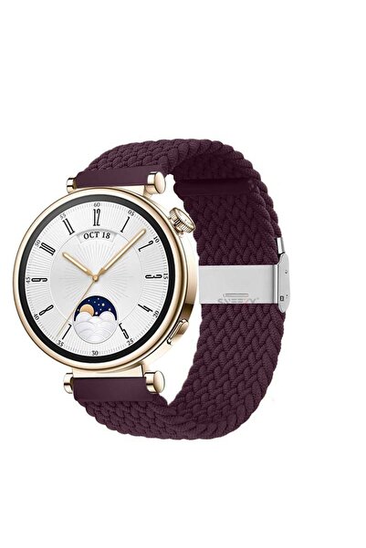 Sneezy Huawei Watch GT 4 41mm İle Uyumlu 18mm Metal Klips Solo Fiberlink Örgü...
