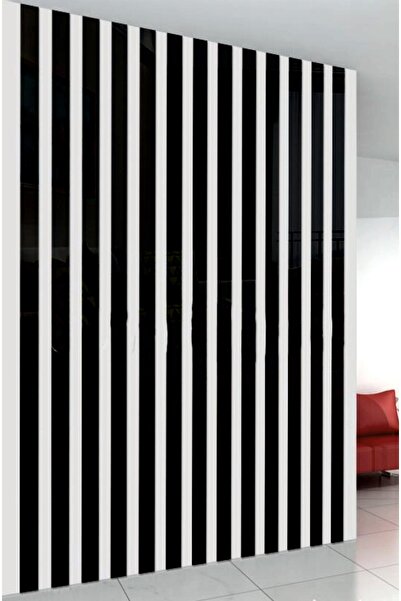 evdeucuz Dekorasyon Ahşap Şerit Duvar Panelleri Duvar Çıtası Iskandinav Siyah...