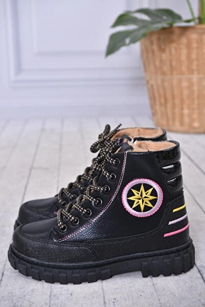 İpek Arya Kürklü Fermuarlı Kız Çocuk Botu