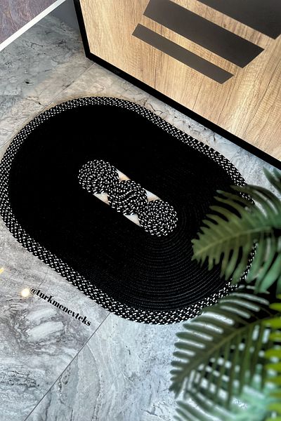 Türkmen Ev Tekstil Jute, Straw, Door Mat, Bathroom Mat, Mat, Kitchen Mat