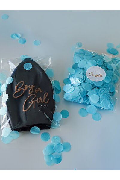 partince Cinsiyet Belirleme Partisi Balonu jumbo 24" Cinsiyet Balonu Mavi