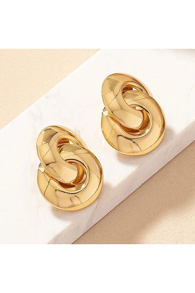 CHARMLUCKY Steel nested stud earring