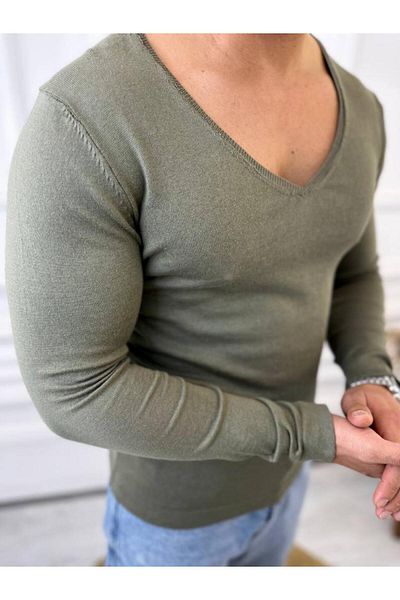 elkumoda Πλεκτό πουλόβερ που δεν κολλάει από φυσικό βαμβακερό πουλόβερ Slim fit Knitwear Slim fit Body πουλόβερ