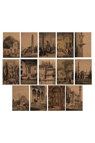 TELLGRAF مجموعة بطاقات بريدية بموضوع النقش (14 قطعة 10x15 سم)