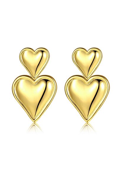 CHARMLUCKY Steel heart heart earrings