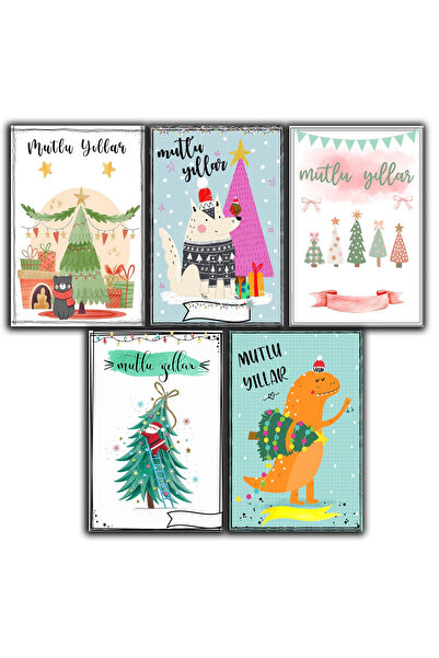 TELLGRAF مجموعة بطاقات بريدية بموضوع عيد ميلاد سعيد (10x15 سم 5 قطع)