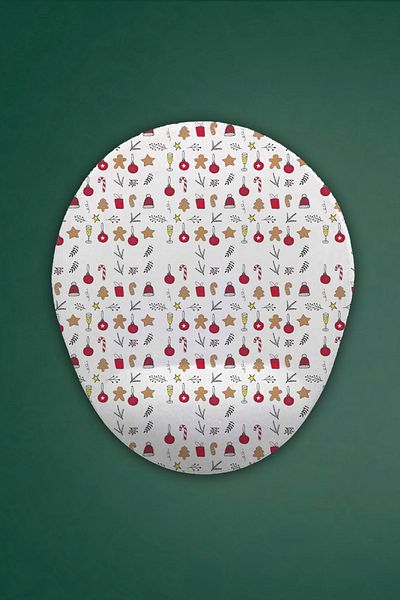 HobiShop Mouse Pad cu suport pentru încheietura mâinii cu tematică de Anul Nou
