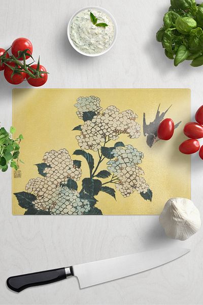 Postifull Cutting Board, Printed on Thick and Unbreakable Glass - Hokusai Artwork Printed - 21*30cm, Chopping Board