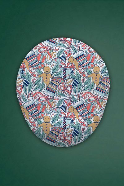 HobiShop Christmas Themed Mouse Pad with Wrist Support