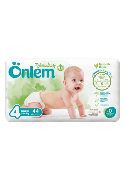 ÖNLEM Botanika Bebek Bezi Maxi 7-14 Kg 4 Beden 44 Li