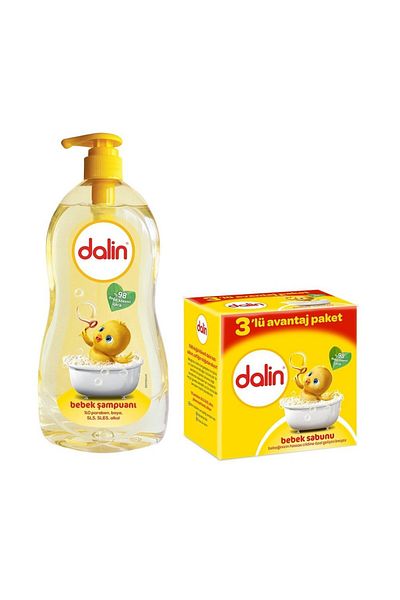 Dalin Classic Shampoo - 700 ml, 100 gr Soap, Pack of 3