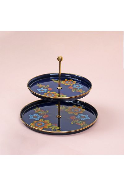Glore Lorena Navy Blue Enamel Layer Cookie Holder