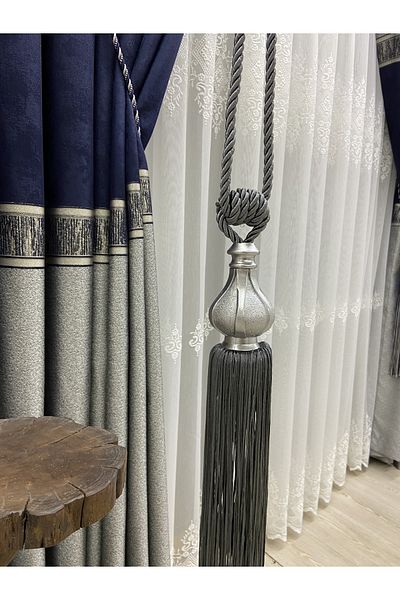 Akcan Anthracite Color Silver Cocoon Long Braçol