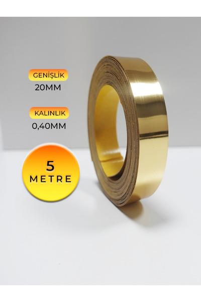 Matchcaps Dekoratif Gold Şerit Bant - Pvc 20mm