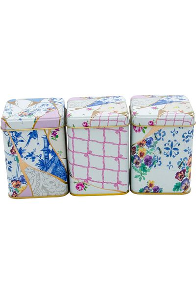 EVLE Erb24u5 Square Metal Storage Container 75x75 Set of 3, Kint Sugi