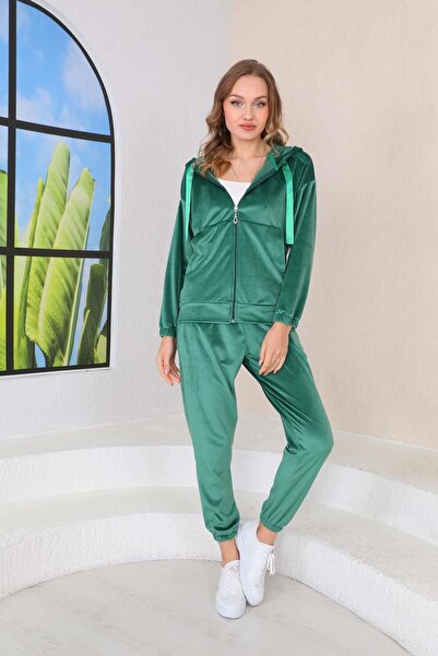 WestBound Жіночий комплект ЗУМРУТ з плюшу та оксамиту