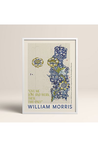 HOMEPACK Επιτραπέζιο ζωγραφικής με κορνίζα William Morris Series Ζωγραφική αφίσας TK/205