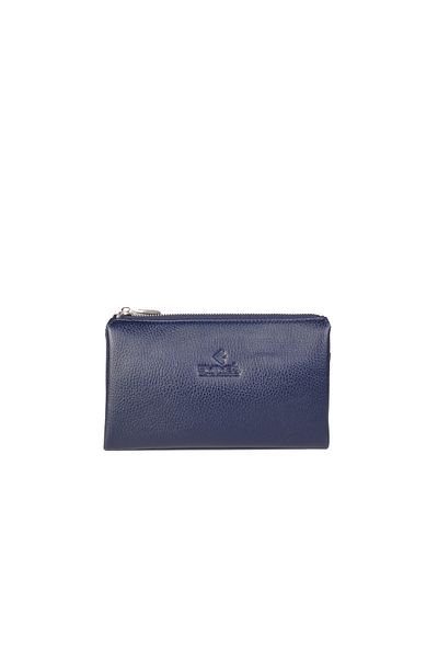 Eminsa Men's Navy Blue Genuine Leather Handbag