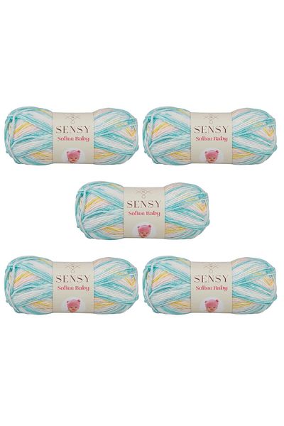 SENSY Softee Baby Hand Knitting Yarn Blanket Yarn Baby Yarn Cardigan Sweater Yarn Vest Yarn Scarf Beanie Booties Yarn