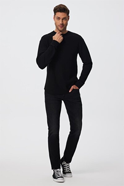 Lee Cooper Hugh Erkek U.Kol T-Shırt Siyah