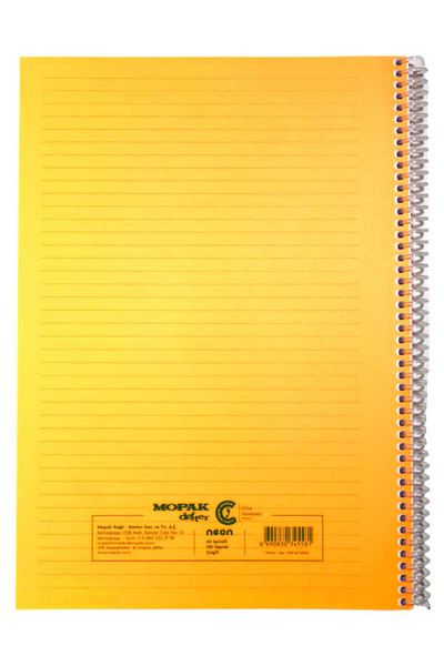 Mopak A4 120 Leaves Stripes Spiral Plastic Cover Notebook