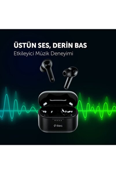 Ttec AirBeat Play TWS Bluetooth 5.0-Oyun Modu-4 Mikrofon-ENC Gürültü Engellemeli Kablosuz Kulaklık