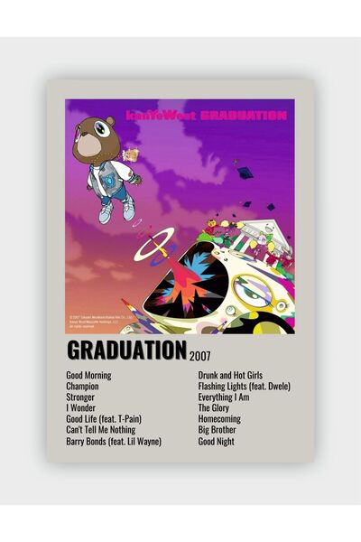 fırsatlar diyarı Kanye West - Graduation Duvar Posteri - Duvar Dekoru - Kalın...