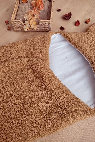 Sitilin Girl Boy Baby Caramel Plush Luxury Baby Carrier Swaddle STL6417