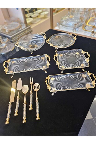 BULUTHOMEAKSESUAR طقم عرض زجاجي مكون من 5 قطع