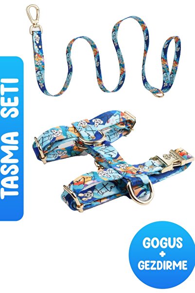 TheTailor Kaçış Önleyici Tasma Nyx Tasma Seti Göğüs Tasması Ve Gezdirme Tasması