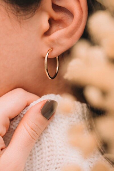 Talas Kuyumculuk 14 Ayar Altın Halka Küpe 2 Cm