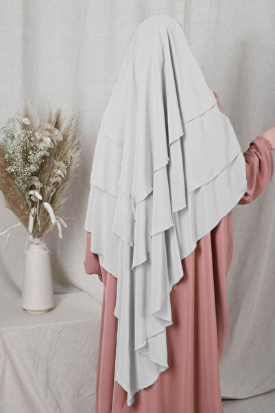 İSTANBULSTYLEMODA شال شيفون حجاب جاهز حجاب حجاب عملي 3 طبقات - غطاء سوفليه - ...