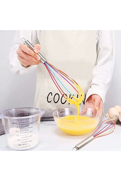 Yenigeldi 1Pc Colorful Silicone Nonstick Beater Practical Egg Beater for Cooking (29cm)
