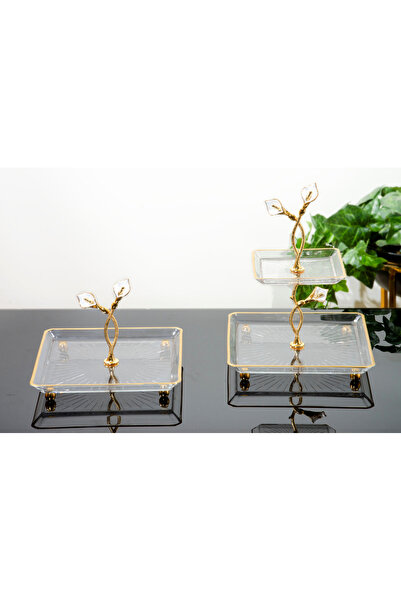 BULUTHOMEAKSESUAR طقم عرض زجاجي مكون من قطعتين