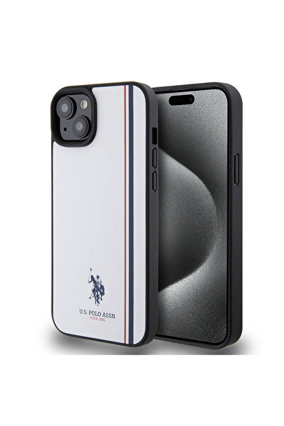 U.S. Polo Assn. Apple Iphone 15 Plus Uyumlu Kılıf Lisanslı Üç Renk Şerit Tasa...