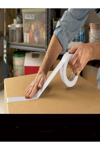 BANT EVİ White Duct Tape 45mmx100m Color Duct Tape White Color Hotmelt Adhesive