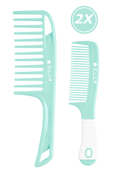 ELSA Επαγγελματική αντιολισθητική χτένα 1058 και φαρδιά χτένα 0345 2X
