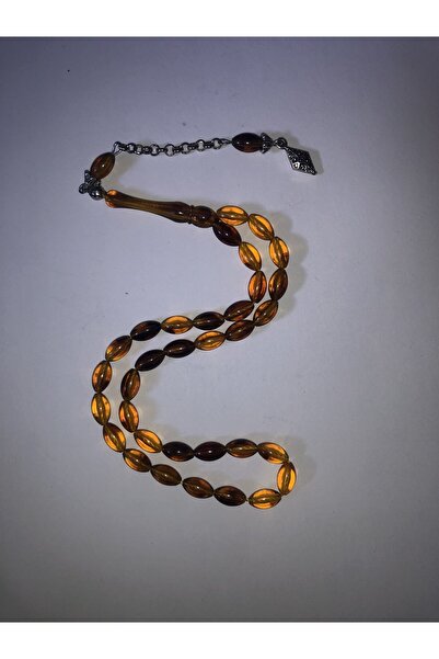 Ziu Arpa Kesim Toz Kehribar Tespih Uzunluk Habbe Dahil 21 Cm Habbe Hariç 17 Cm