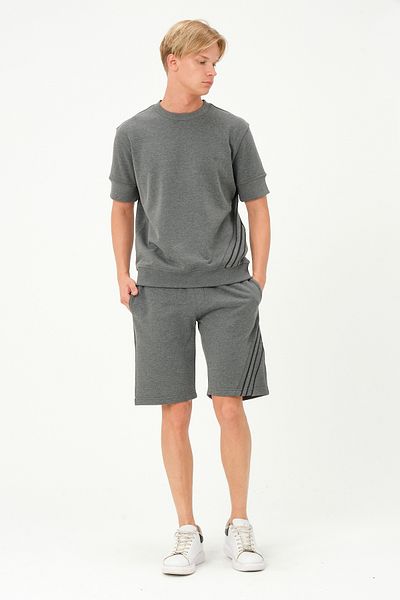 MSW Men's Suit Oversize Gray T-shirt Shorts