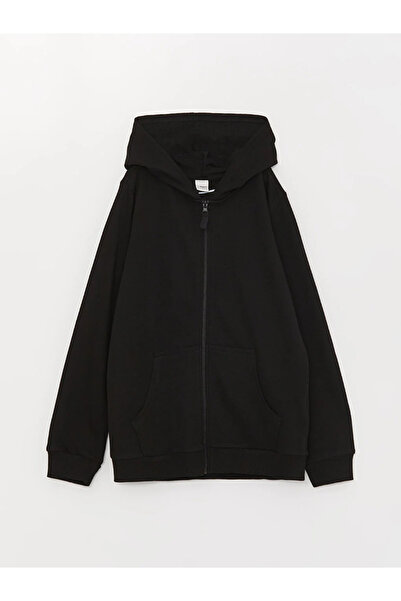 LC Waikiki Djevojačka majica sa kapuljačom, dugim rukavima i patentnim zatvar...