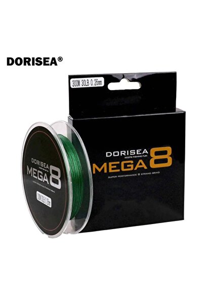 DORISEA ميجا 8-8 طبقات لون أخضر 150 متر 0.23 مم قيمة سحب 22. كجم، حبل، حياكة، خط صيد حريري،